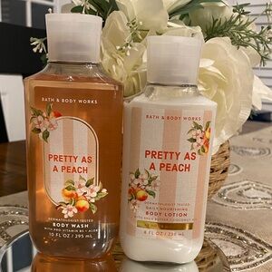 Bath & Body Works Pretty as a Peach Body Wash and Lotion